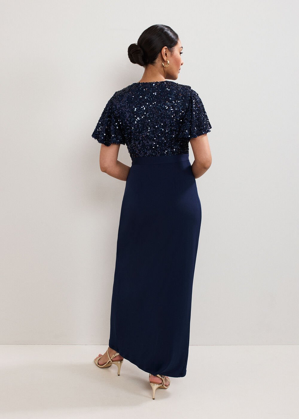 Petite Janessa Dress - Navy