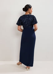 Petite Janessa Dress - Navy