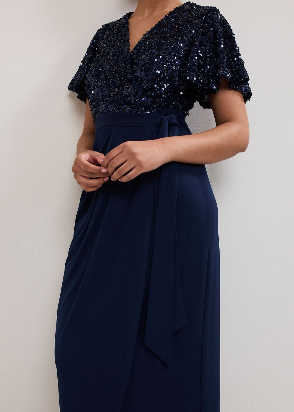 Petite Janessa Dress - Navy