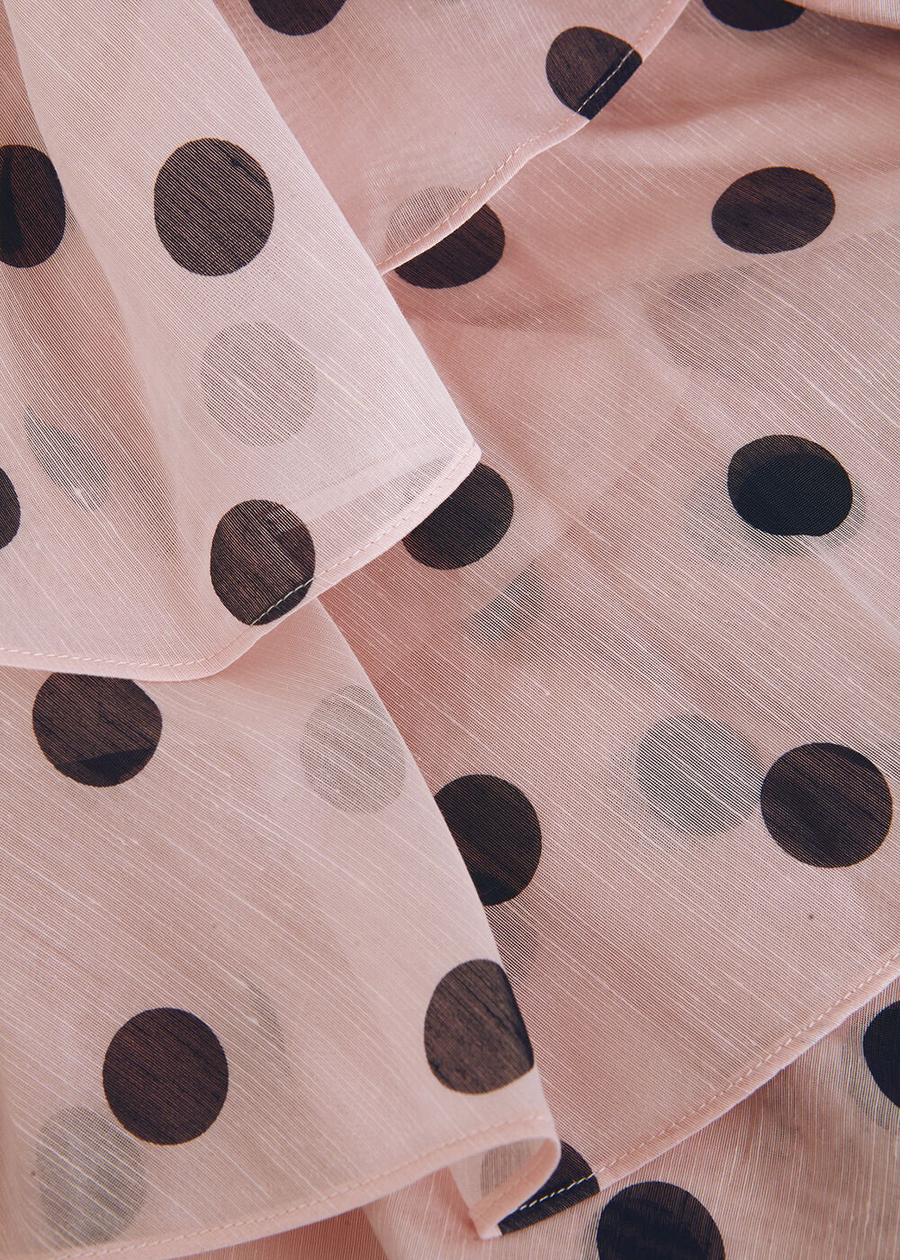 Spot Ruffle Dress - Pink