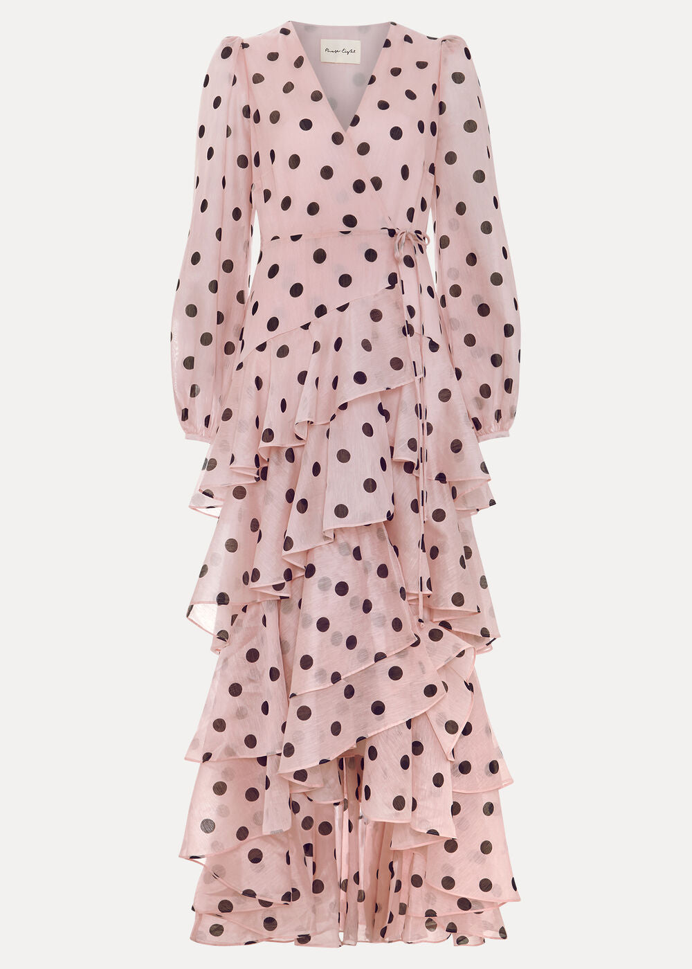 Spot Ruffle Dress - Pink