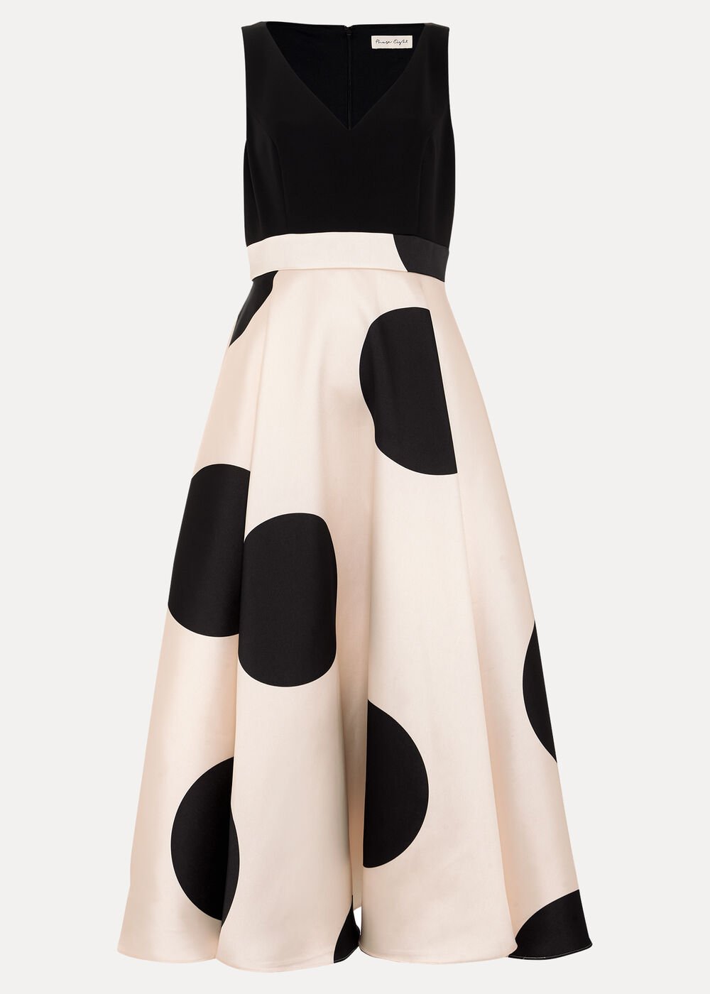 Delie Spot Dress - Black/Ivory