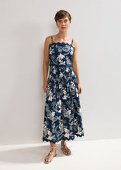 Evalina Print Skirt - Blue
