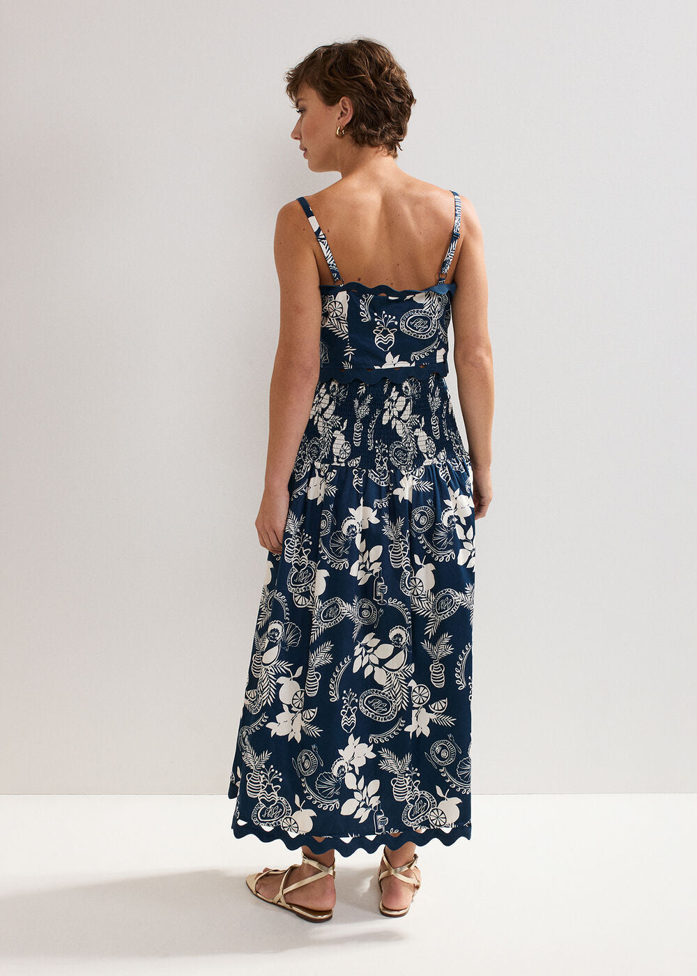 Evalina Print Skirt - Blue