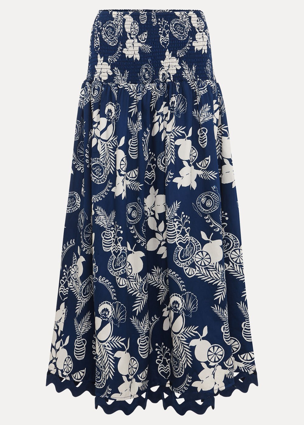 Evalina Print Skirt - Blue