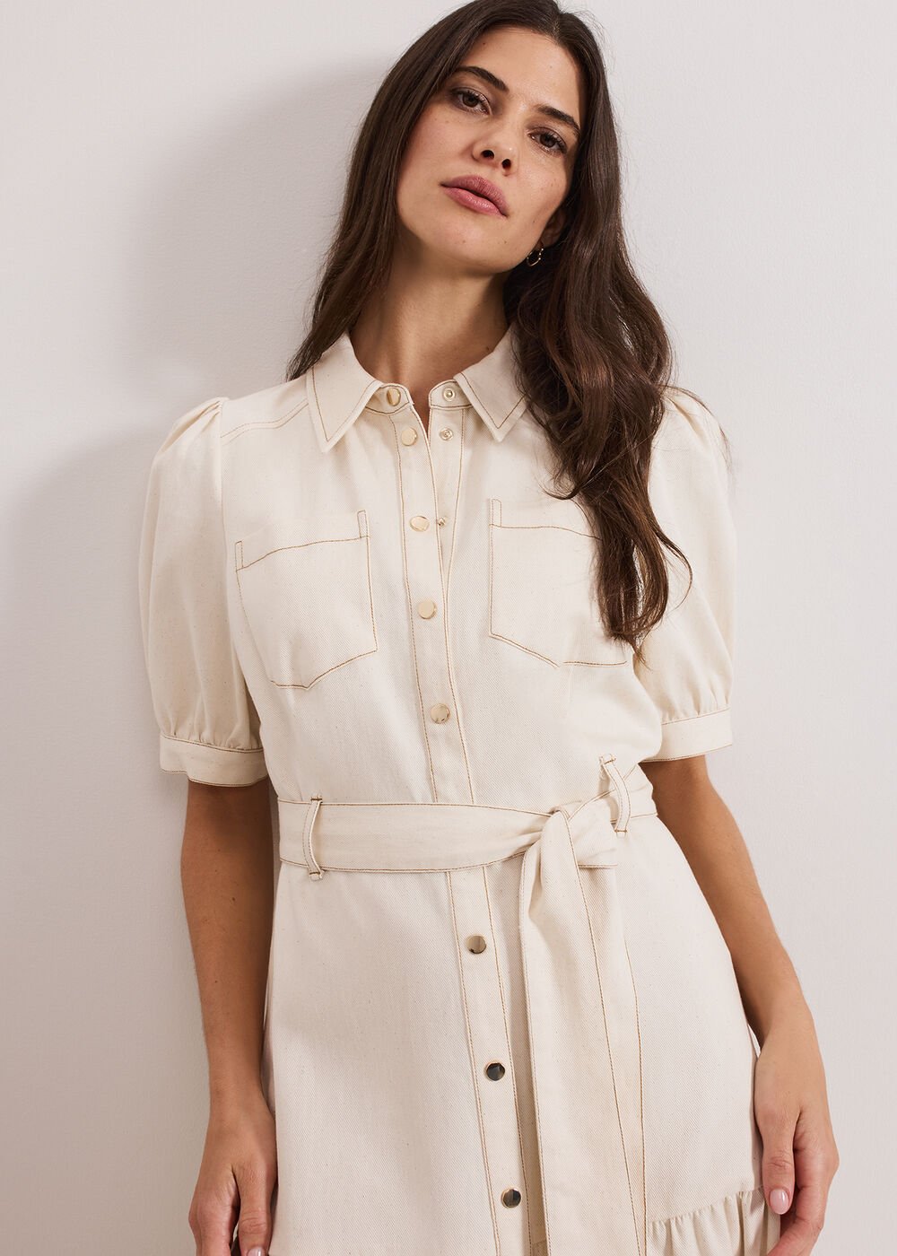 Danah Denim Dress - Neutral