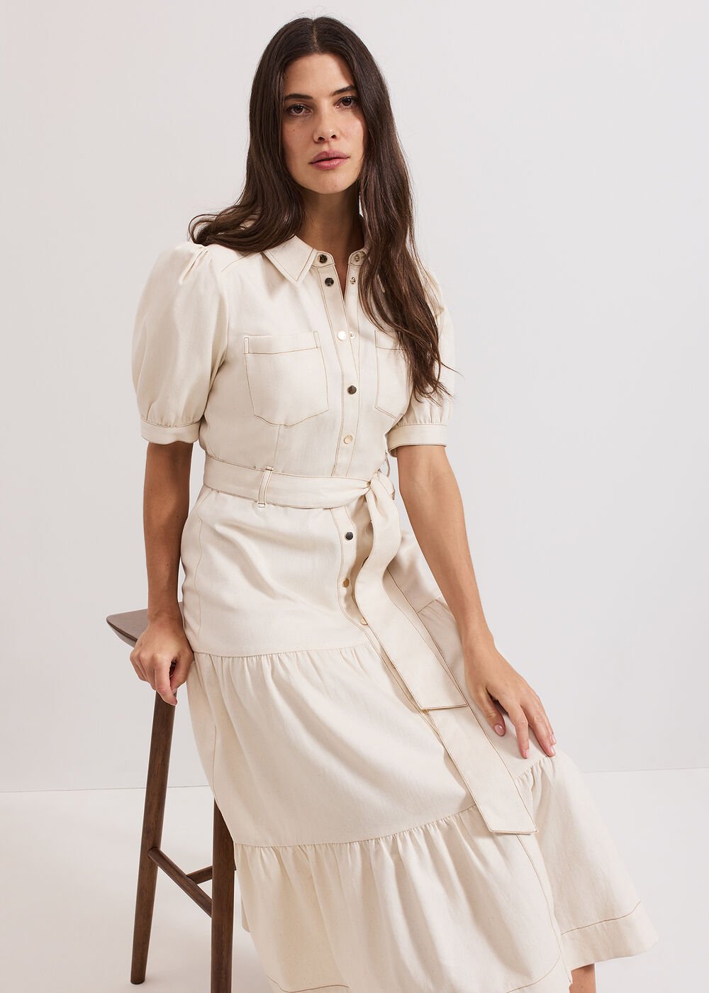 Danah Denim Dress - Neutral