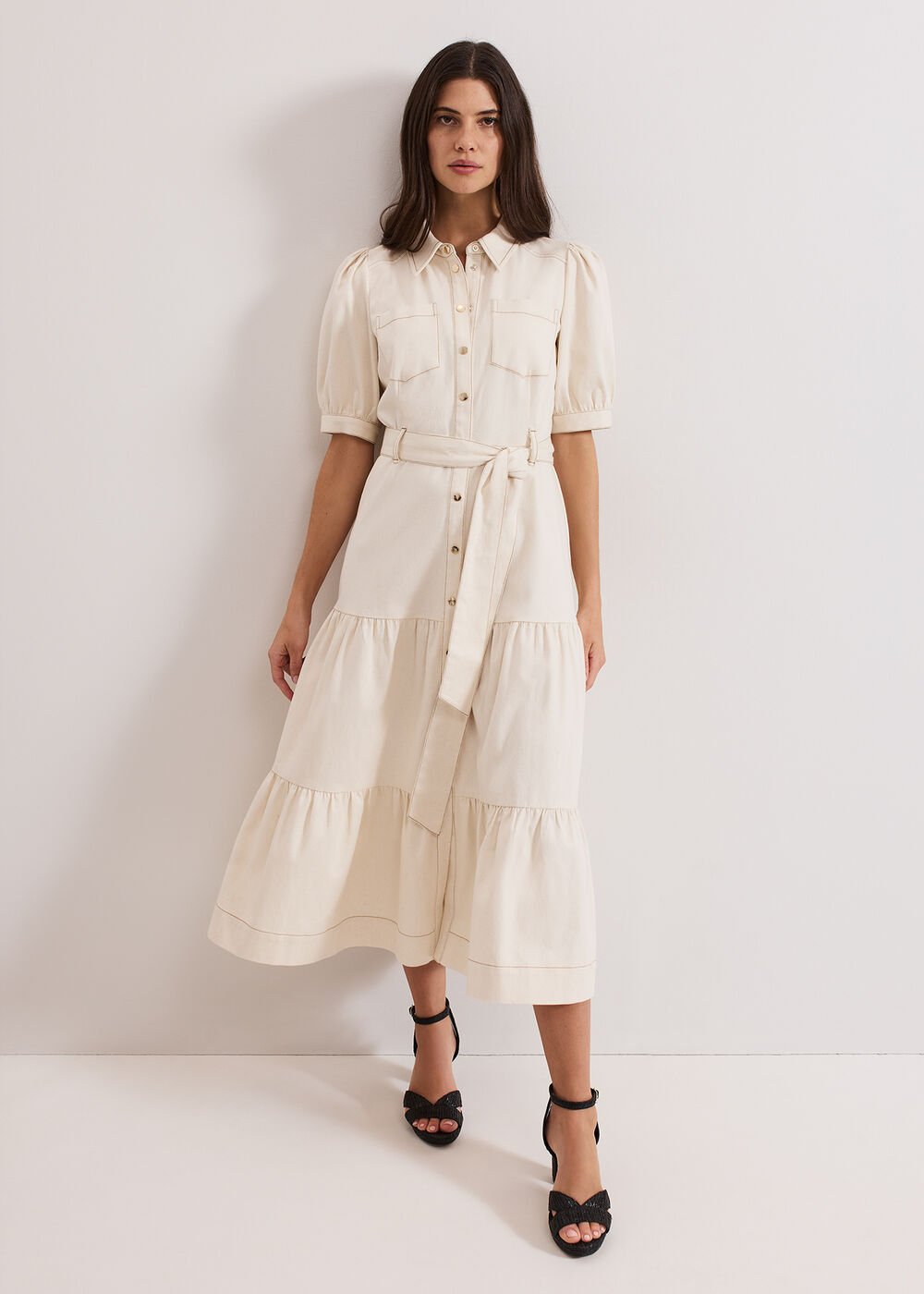 Danah Denim Dress - Neutral