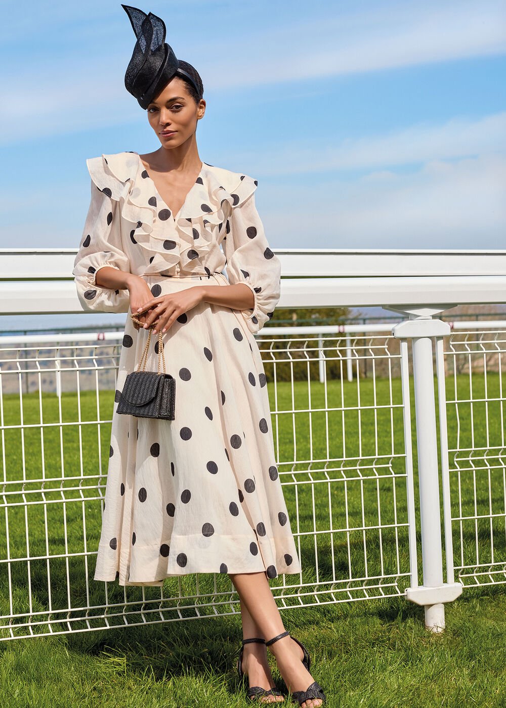 Jaqlyn Spot Dress - Cream