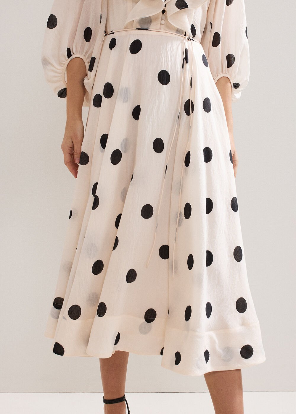 Jaqlyn Spot Dress - Cream