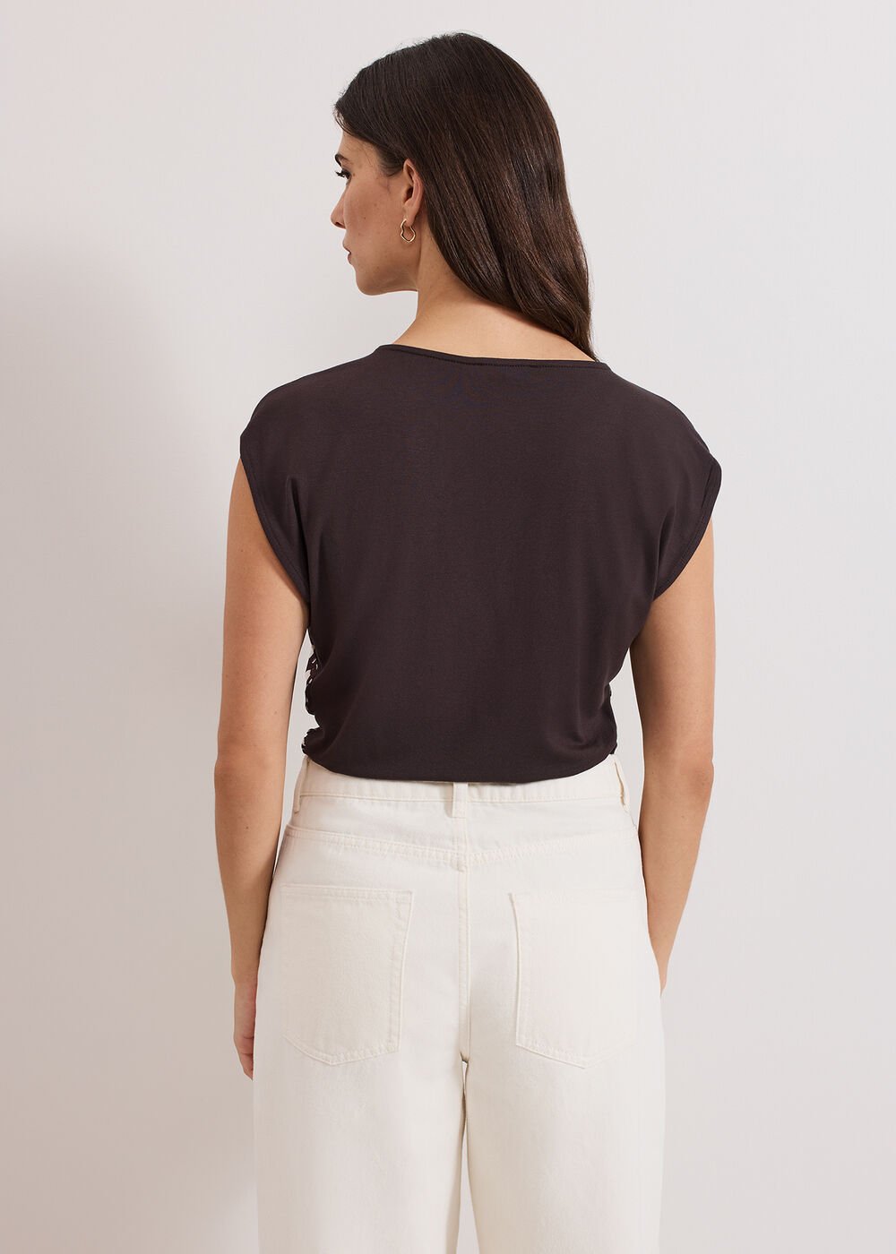 Livie Print Top - Brown