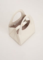Leather Square Tote - Ivory