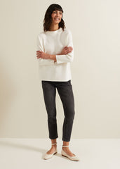 Elise Ripple Jumper - Ivory