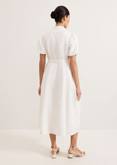 Carlotta Linen Dress - White