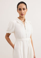 Carlotta Linen Dress - White