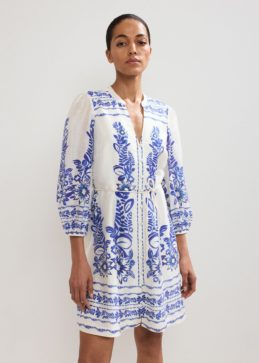 Pia Floral Dress - Ivory