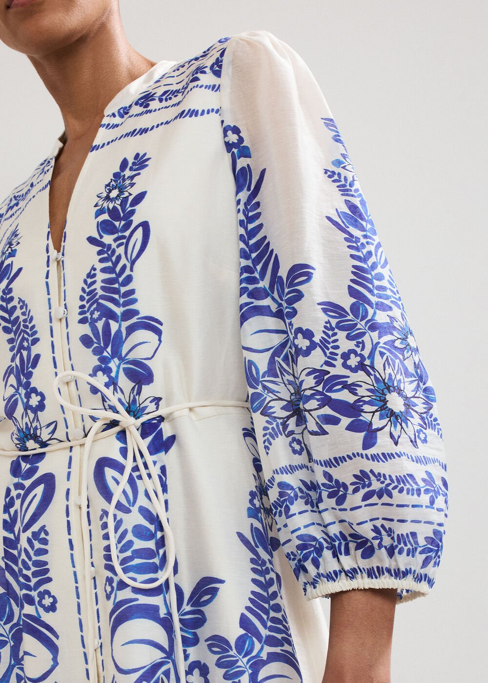 Pia Floral Dress - Ivory