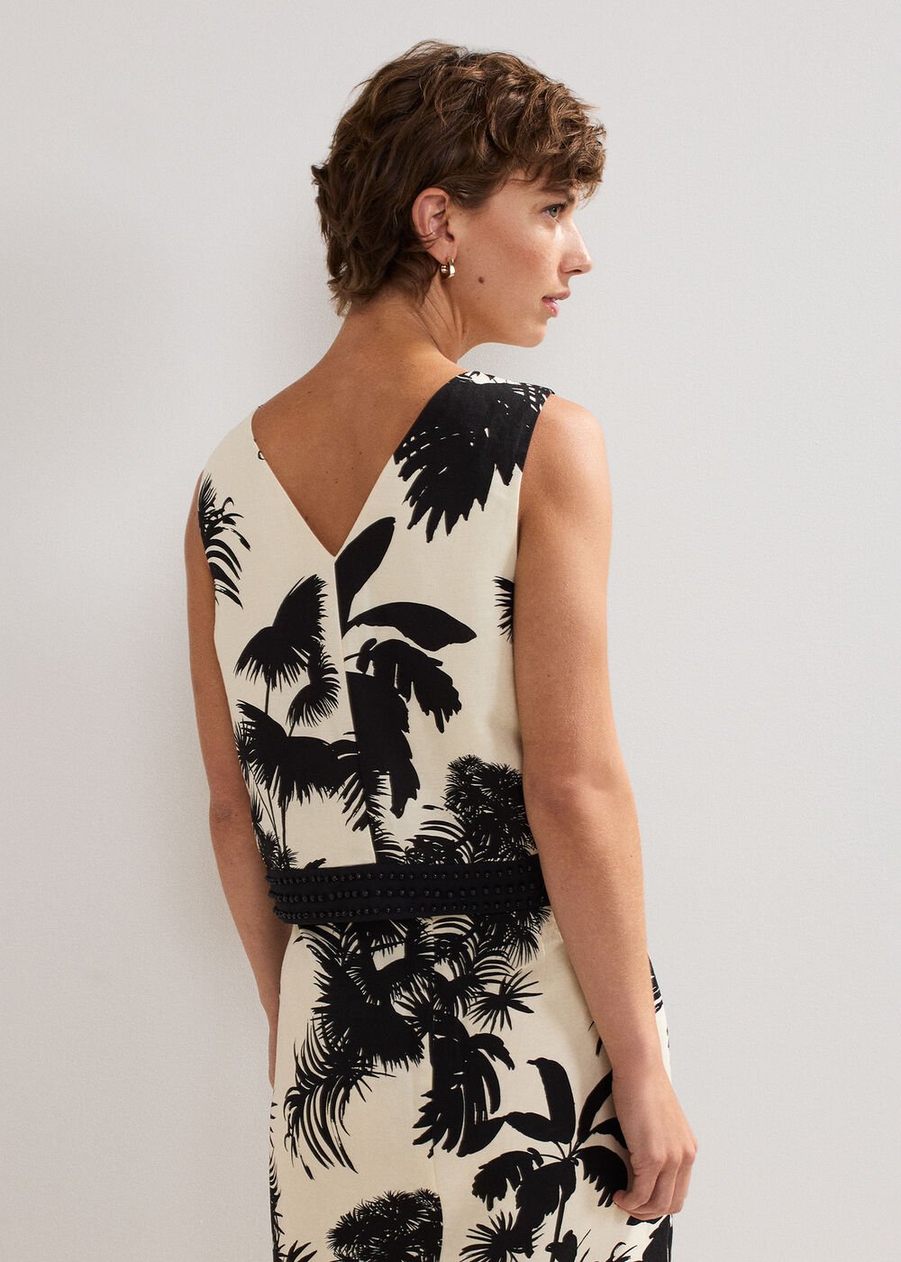 Vittoria Beaded Top - Black/Ivory
