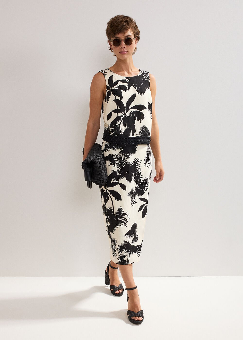 Vittoria Beaded Top - Black/Ivory