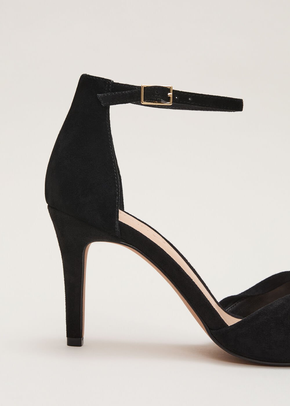 Suede Knotted Sandal - Black