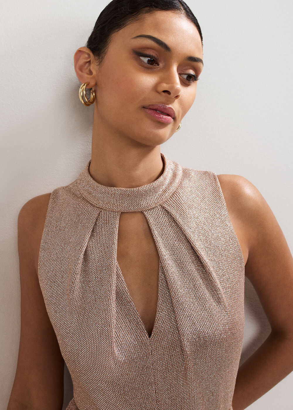 Libby Metallic Dress - Gold
