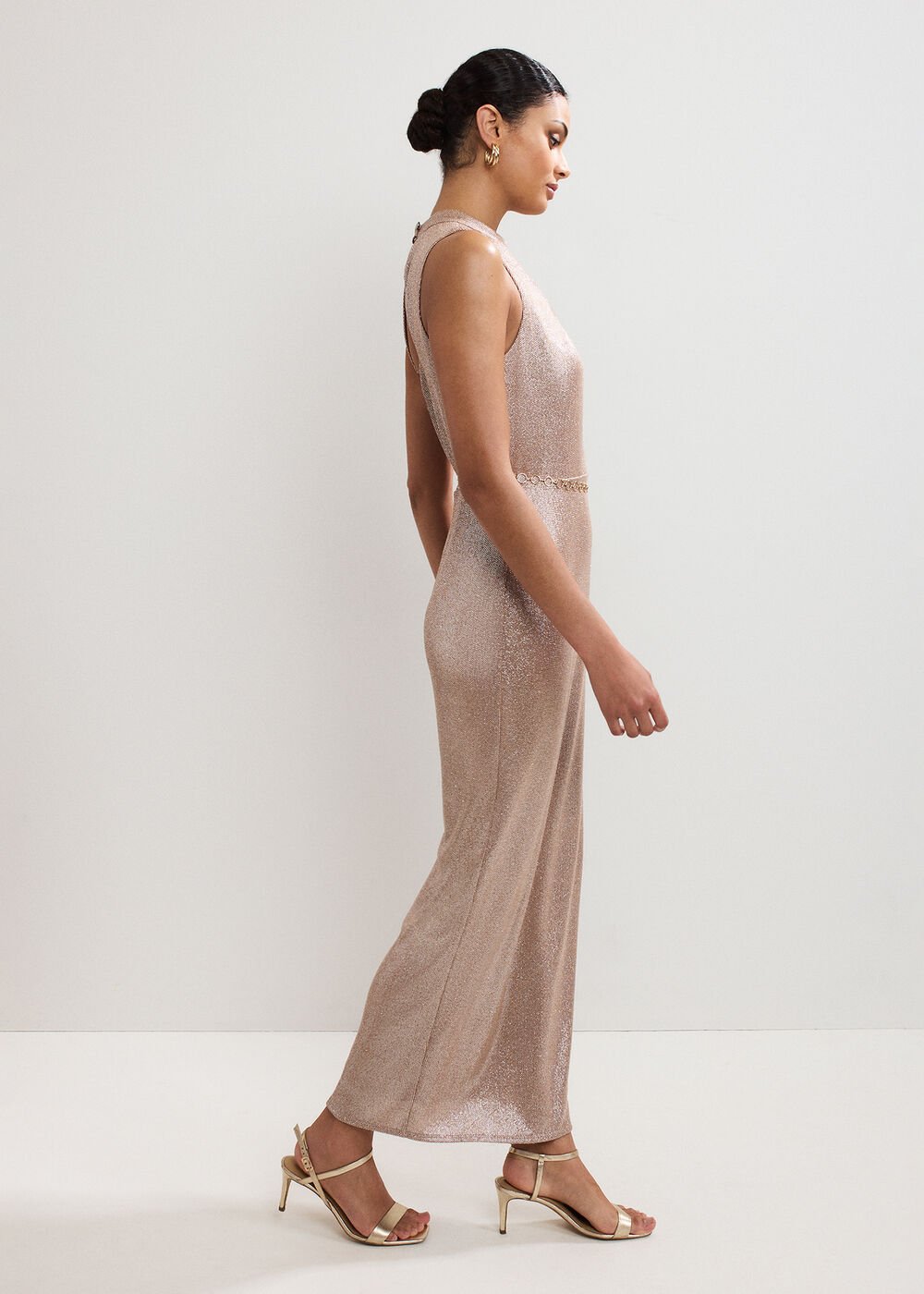 Libby Metallic Dress - Gold