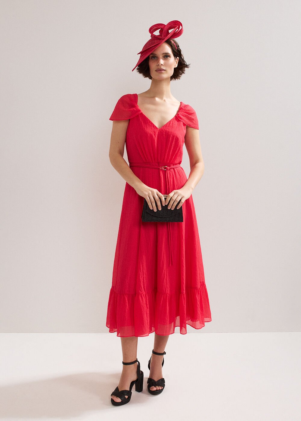Jen Pink Midi Dress - Pink
