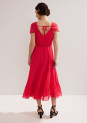 Jen Pink Midi Dress - Pink