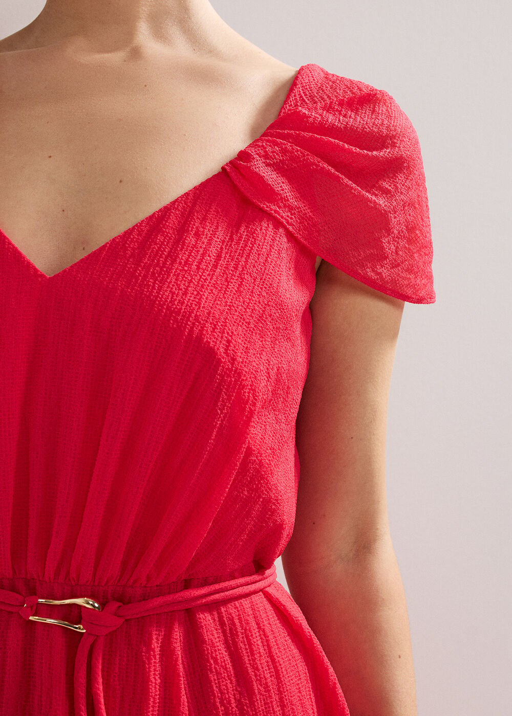 Jen Pink Midi Dress - Pink