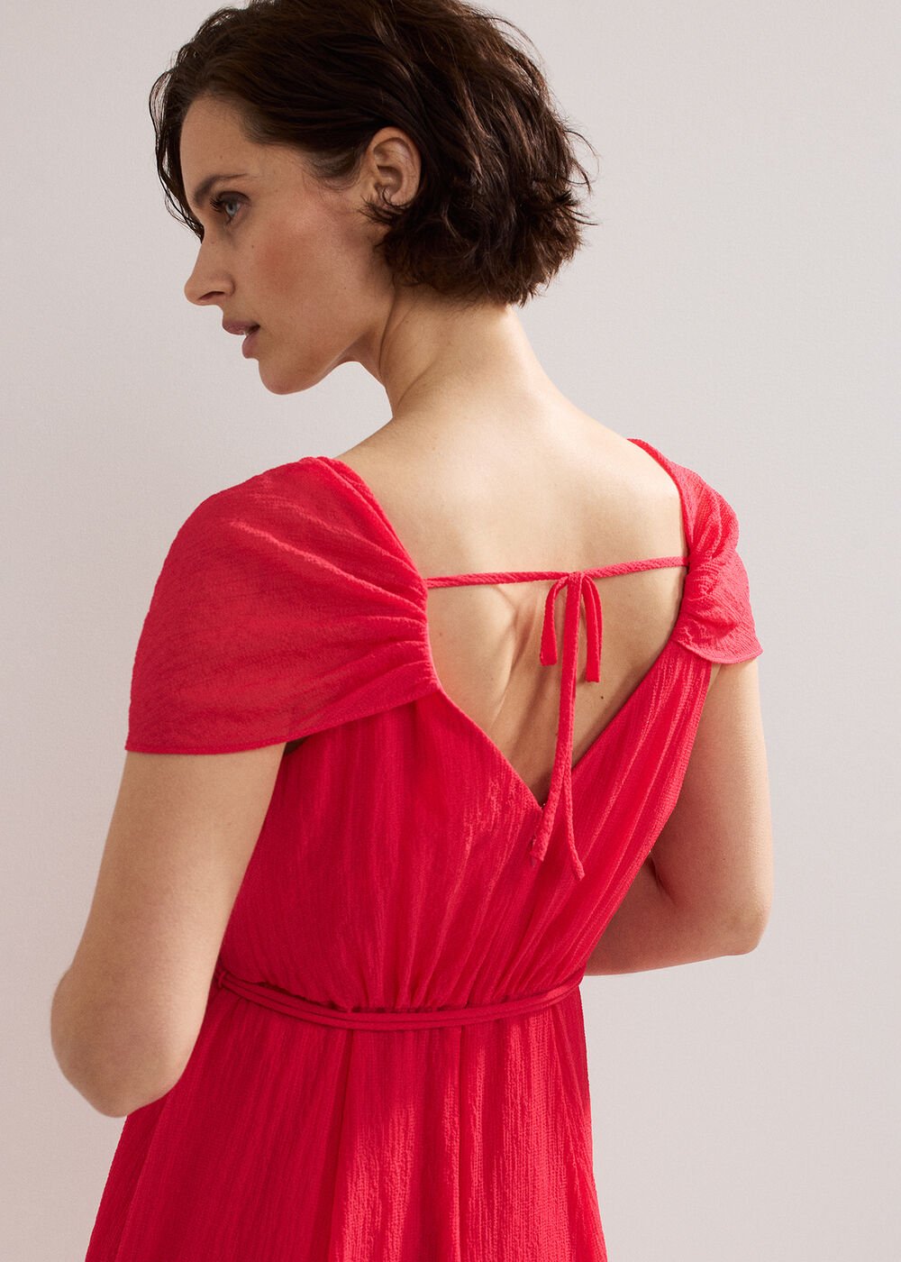 Jen Pink Midi Dress - Pink