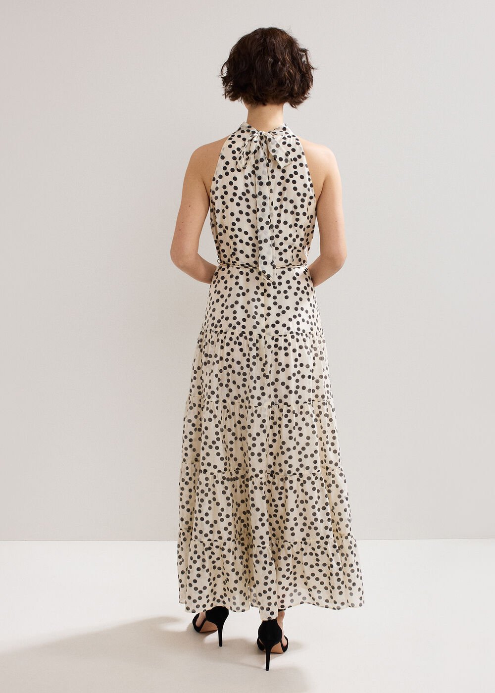 Nita Spot Maxi Dress - Ivory