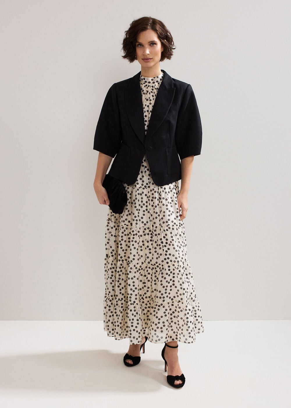 Nita Spot Maxi Dress - Ivory
