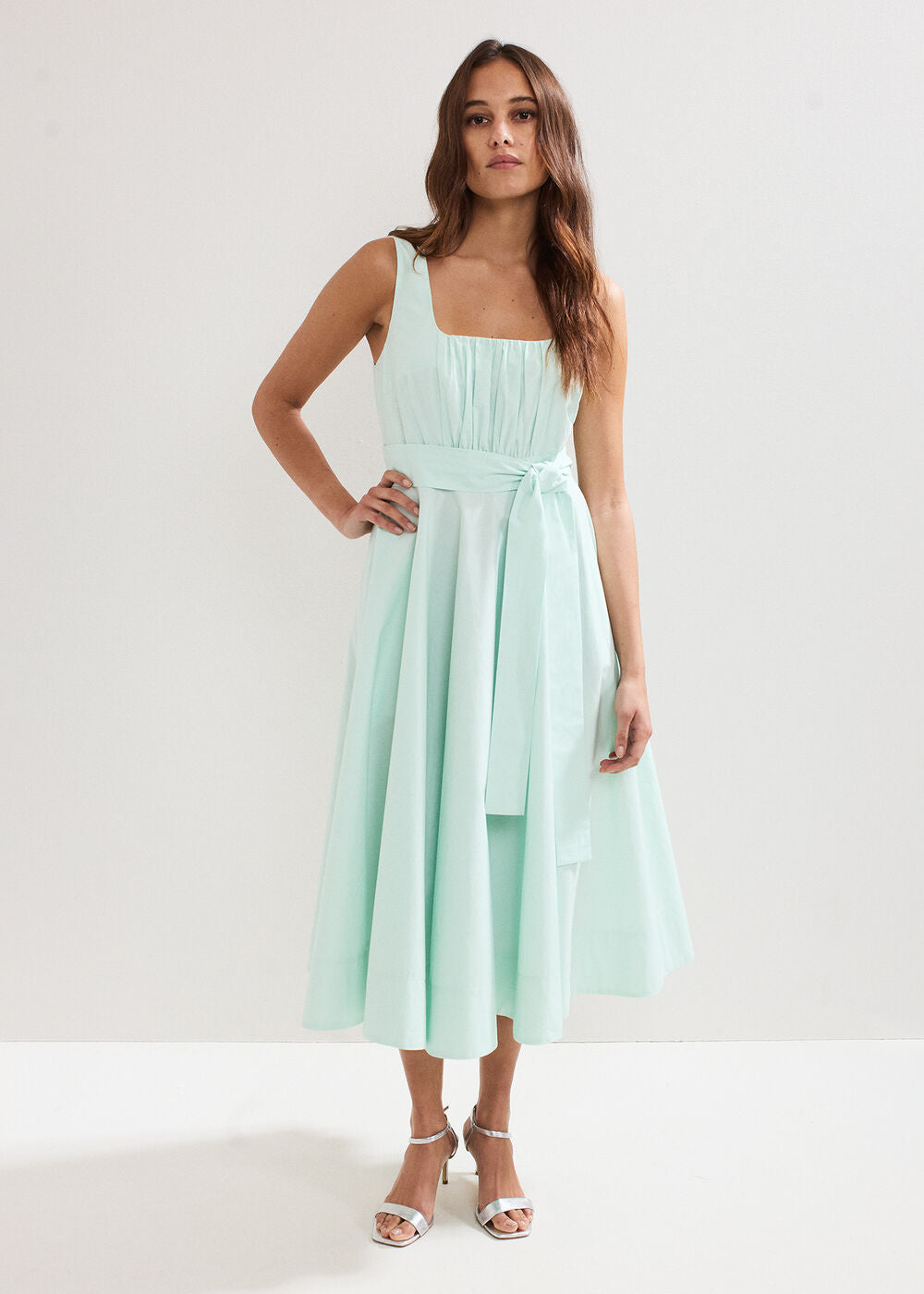 Melinda Midi Dress - Pale Green