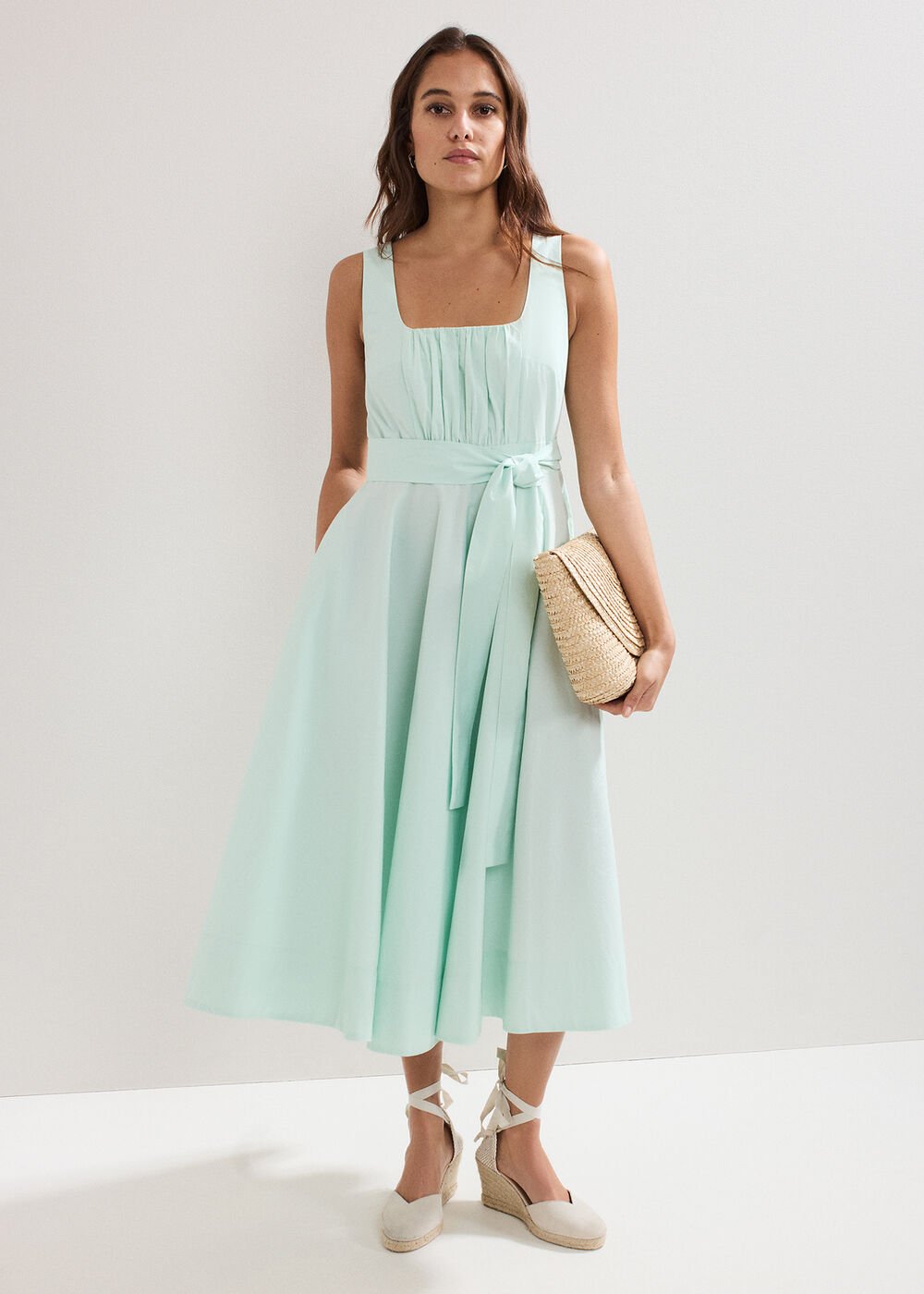 Melinda Midi Dress - Pale Green