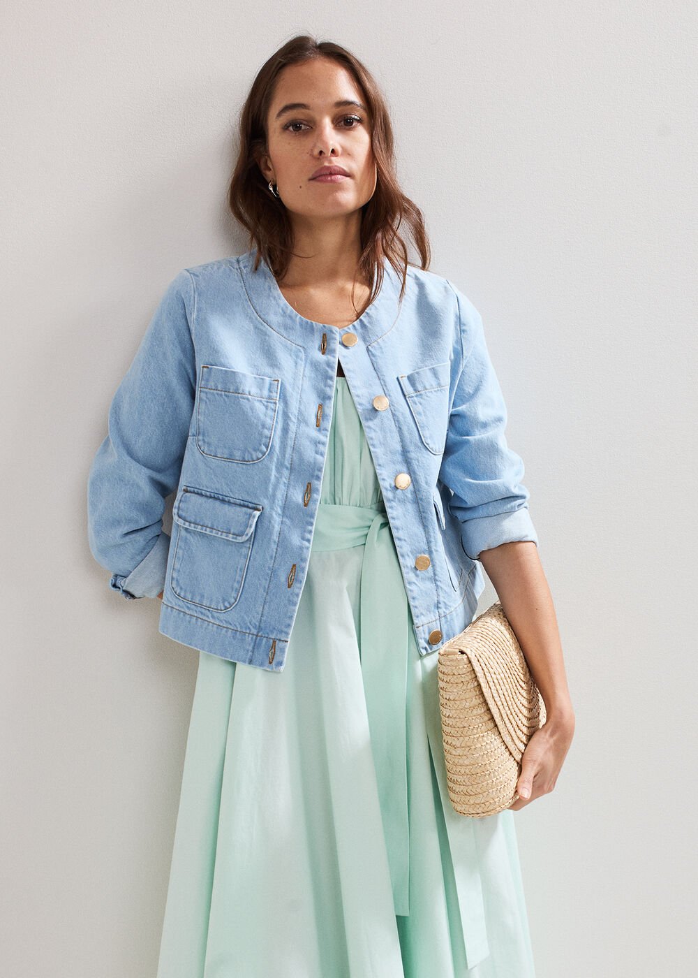 Melinda Midi Dress - Pale Green