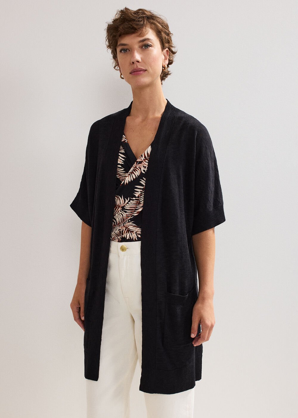 Elma Longline Cardi - Black