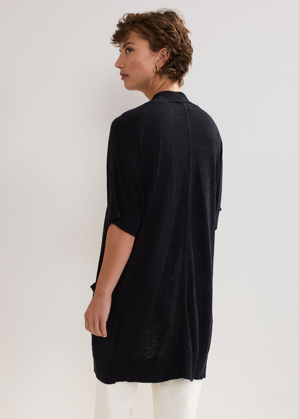 Elma Longline Cardi - Black