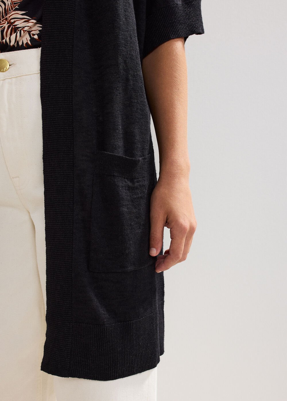 Elma Longline Cardi - Black
