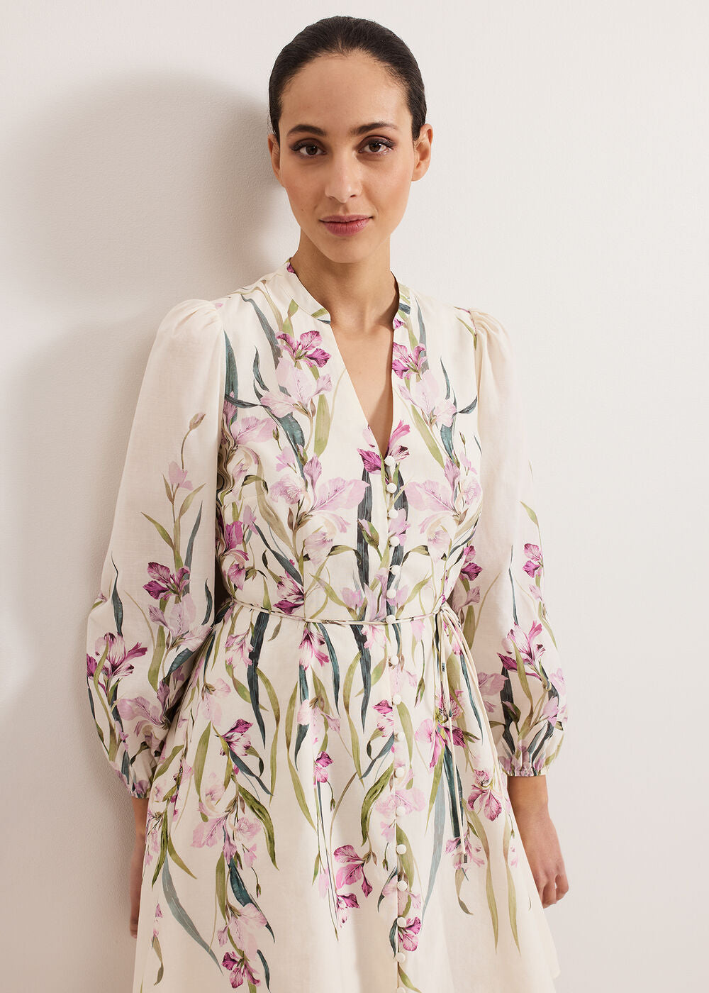 Velma Floral Dress - Ivory