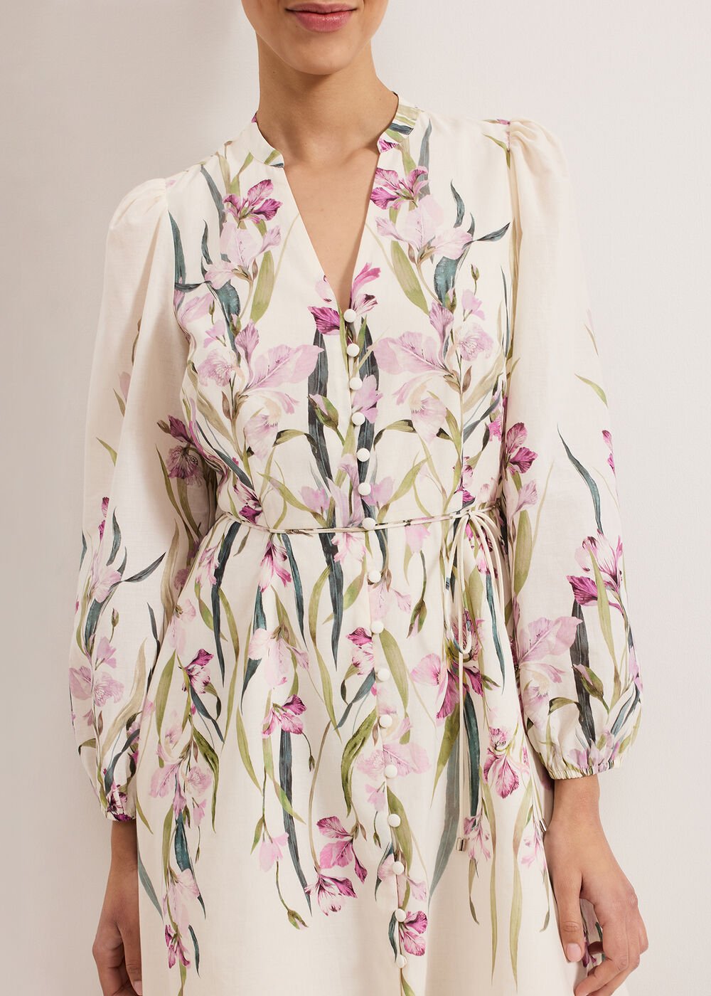 Velma Floral Dress - Ivory