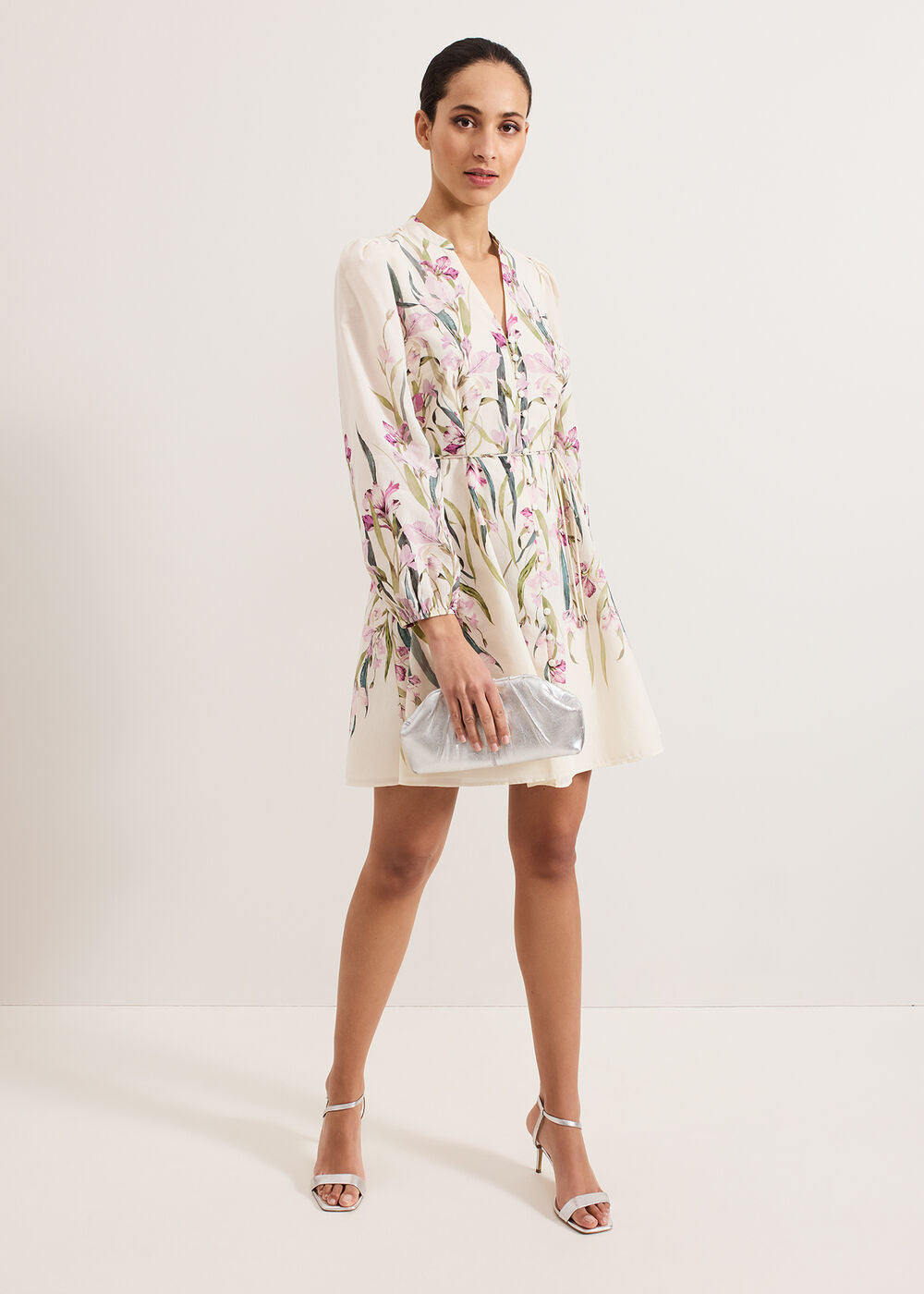 Velma Floral Dress - Ivory