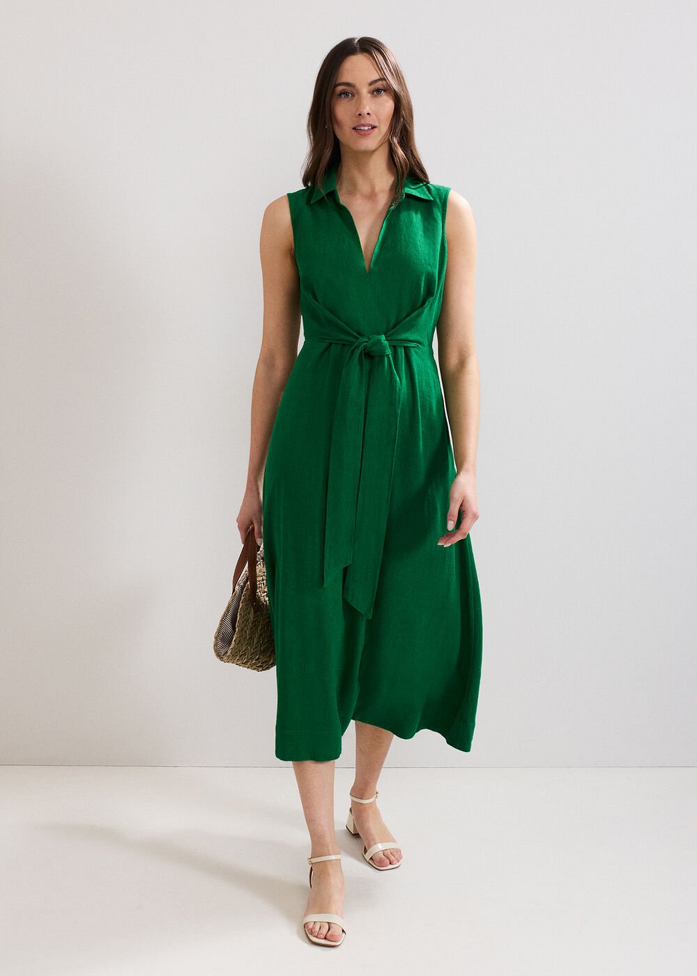 Becky Tie Dress - Green