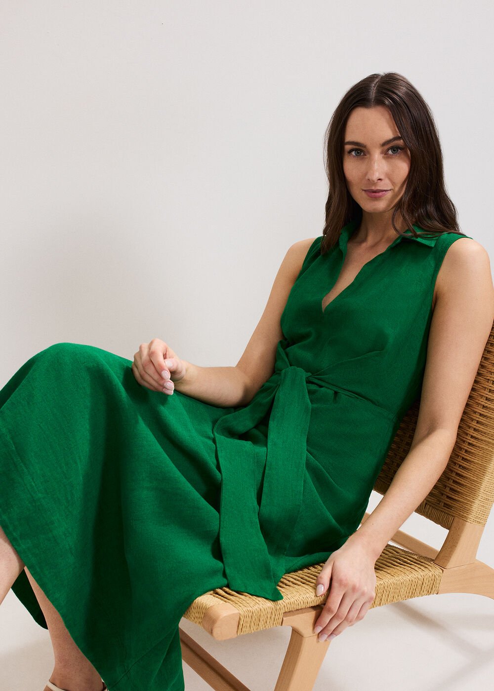 Becky Tie Dress - Green