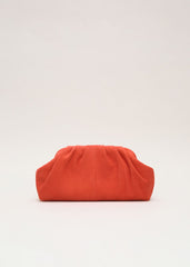 Suede Clutch Bag - Orange