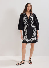 Bettie Tunic Dress - Black Multi