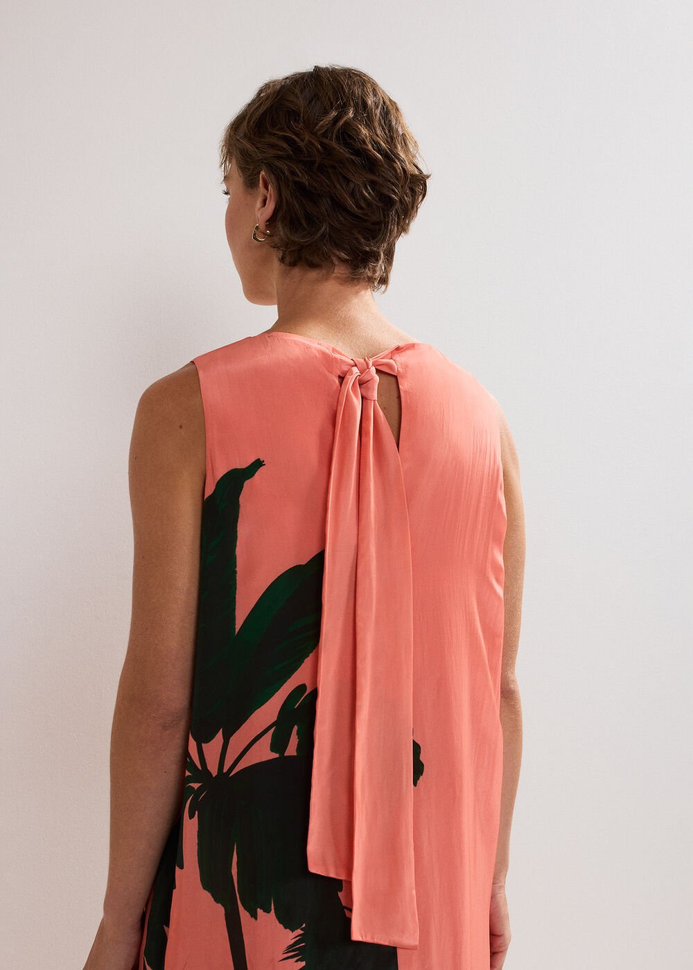 Leila Palm Dress - Coral