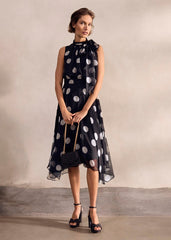 Lucinda Spot Dress - Black Multi