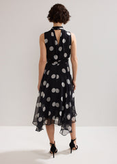 Lucinda Spot Dress - Black Multi