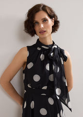 Lucinda Spot Dress - Black Multi