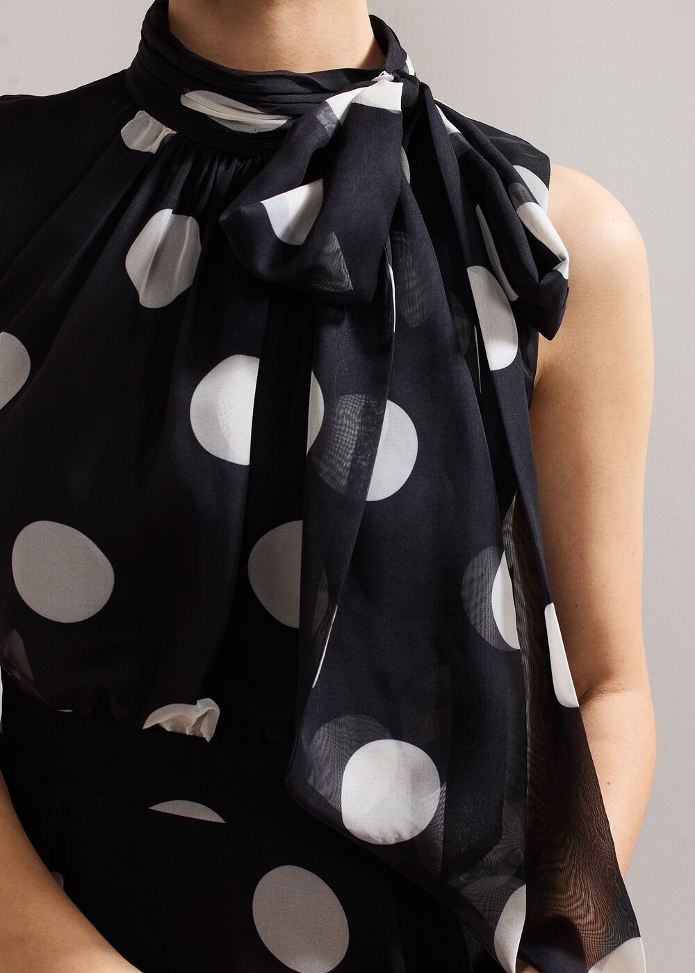 Lucinda Spot Dress - Black Multi